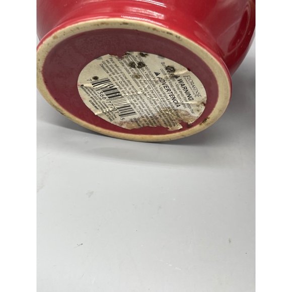 florasense Accents Florasense Candle Holder With Lid Been Red Glass 65 Used Wax On Side Used